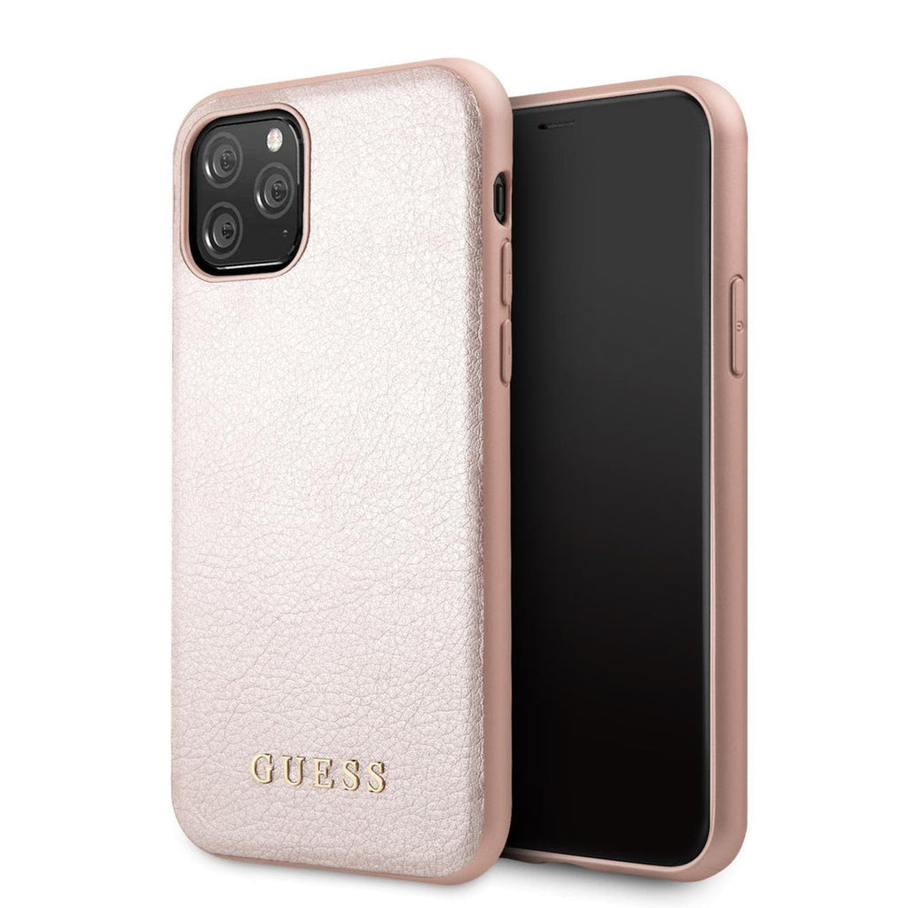 Guess - iPhone 12/12 Pro - Carcasa P.U.Leather Iridescent Collection - Pink