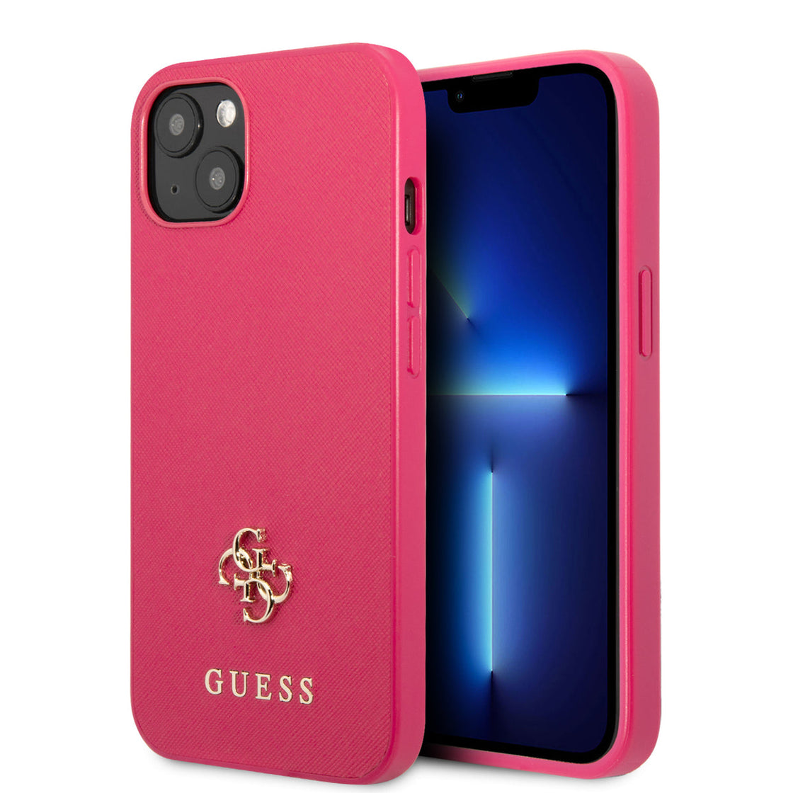 Guess - iPhone 13 - Carcasa Saffiano Small 4G - Pink