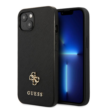 Guess - iPhone 13 - Carcasa Saffiano Small 4G - Black