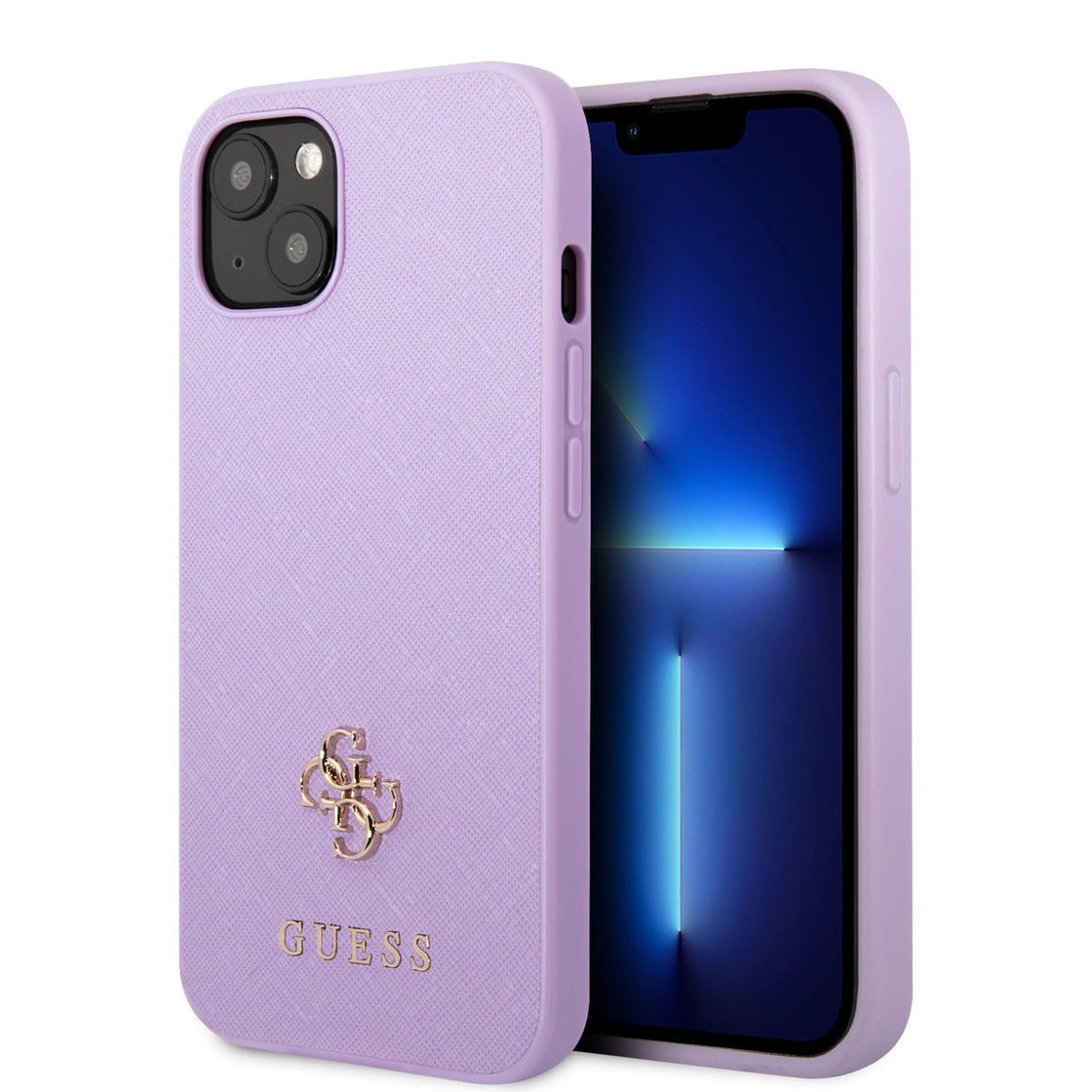 Guess - iPhone 13 - Carcasa Saffiano Small 4G - Purple