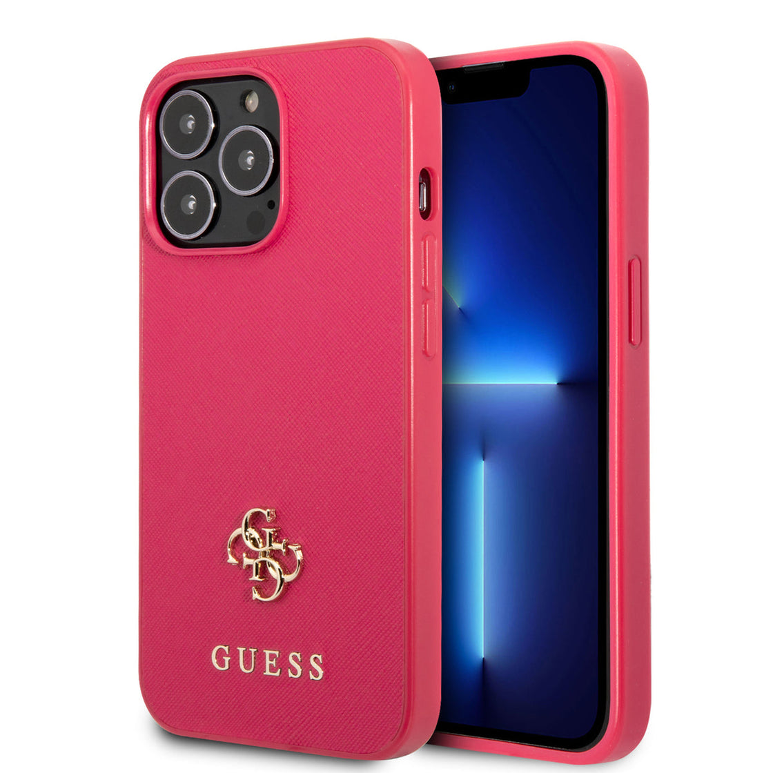 Guess - iPhone 13 Pro Max - Carcasa Saffiano Small 4G - Pink