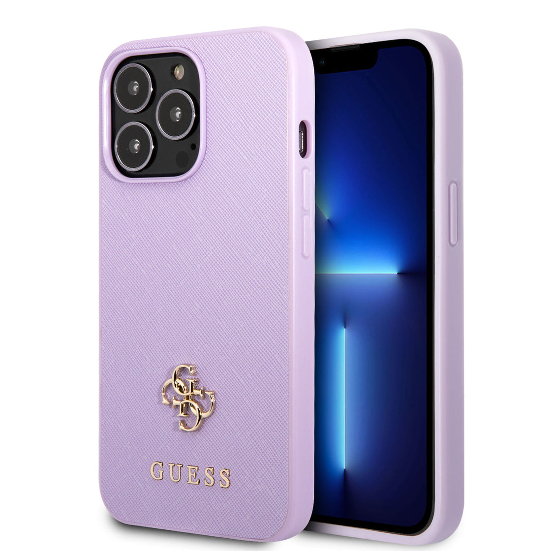 Guess - iPhone 13 Pro Max - Carcasa Saffiano Small 4G - Purple