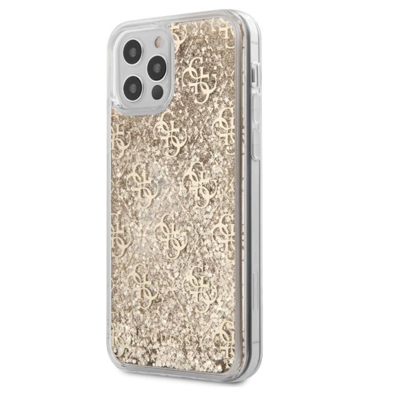 Guess - iPhone 13 Pro - Carcasa HC LIQ. GLITTER 4G GOLD