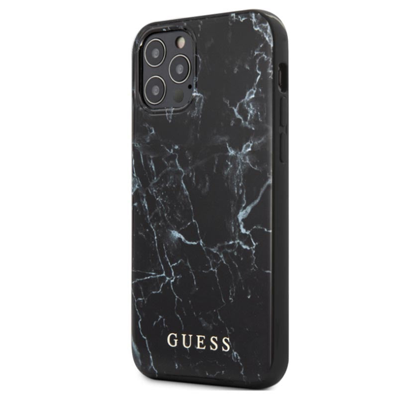 Guess - iPhone 12 Pro Max - Carcasa PC/TPU Marbel - Black