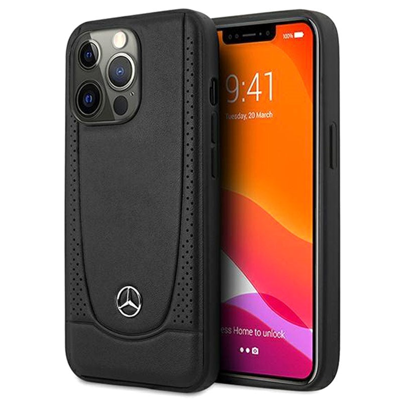 Mercedes-Benz - iPhone 13 Pro Max - Carcasa Leather Urban - Black