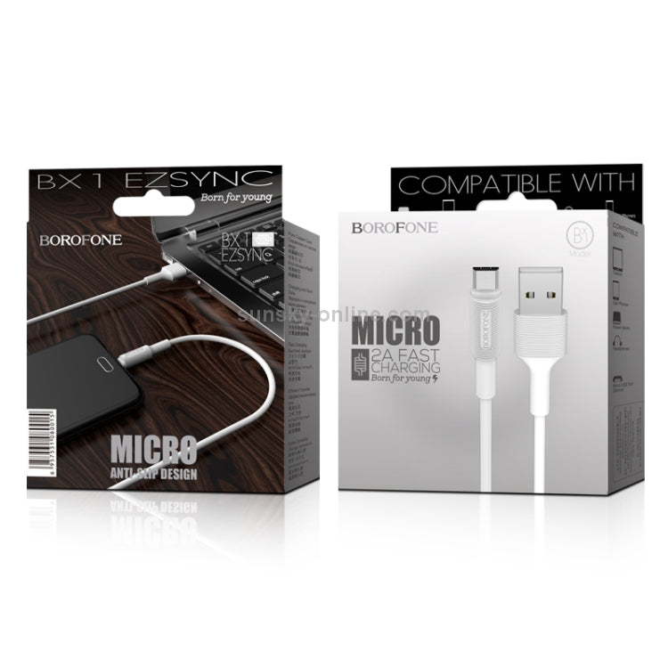 Borofone - BX1 EzSync micro USB cable - Blanco