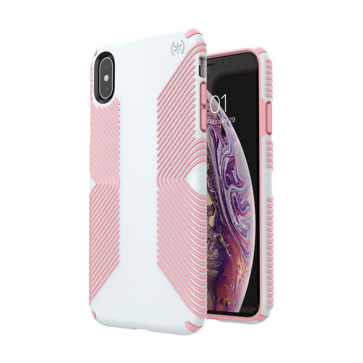 Speck - iPhone XS Max - Carcasa Presidio - Dove Grey/Tart Pink