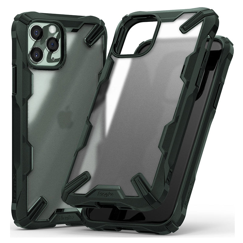 Ringke - iPhone 11 Pro Max - Carcasa FUSION X MATTE - Color DARK GREEN