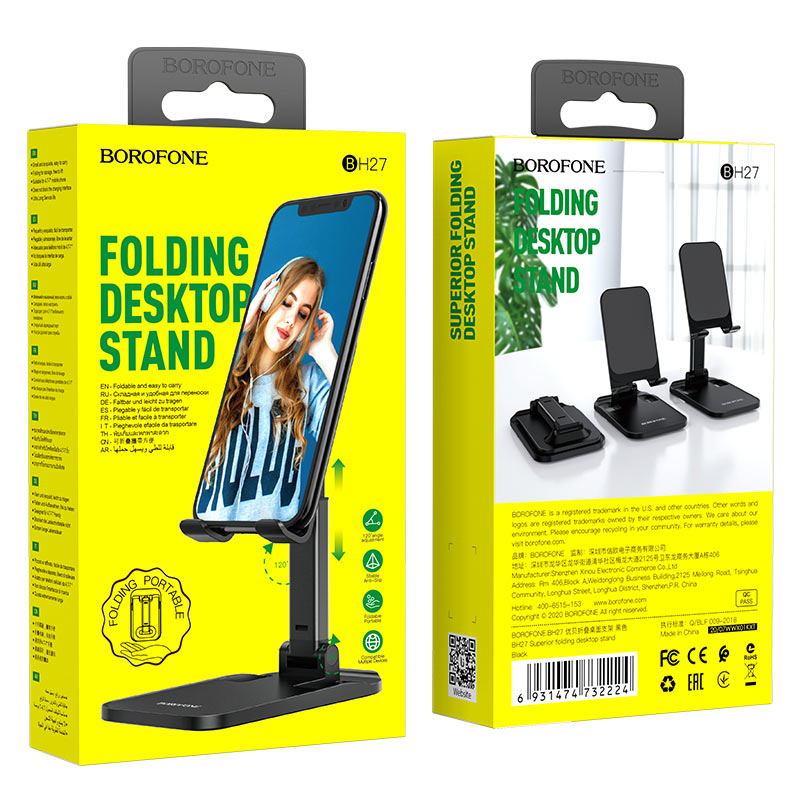 Borofone - BH27 Superior folding desktop stand - negro