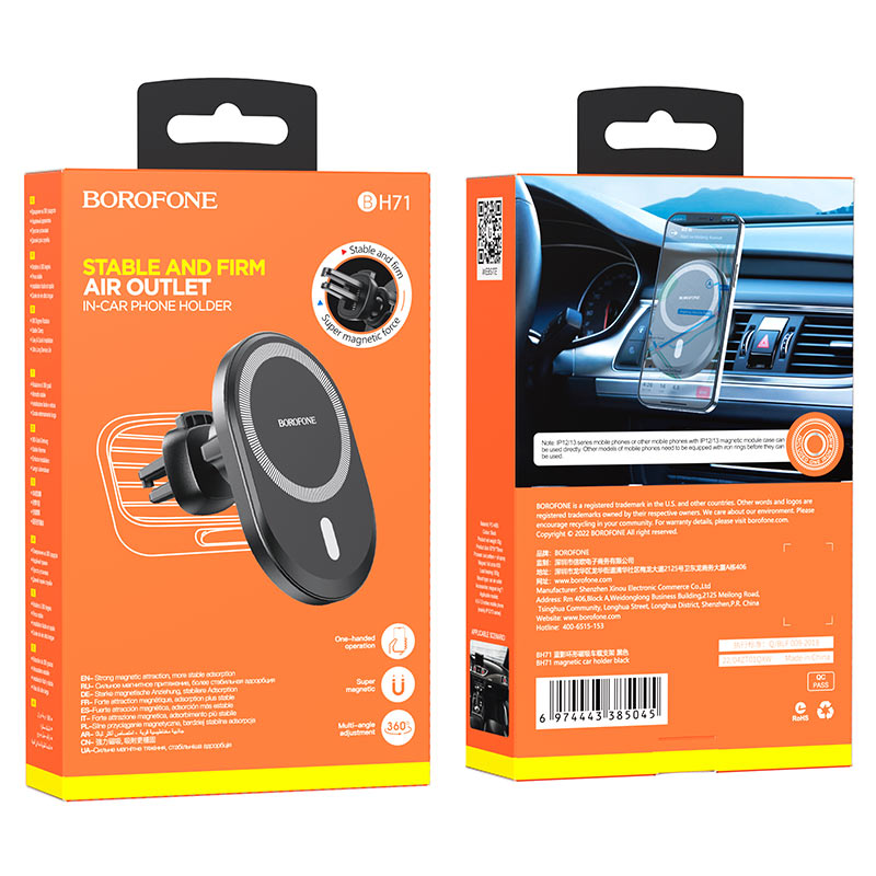 Borofone - BH71 magnetic car holder - negro