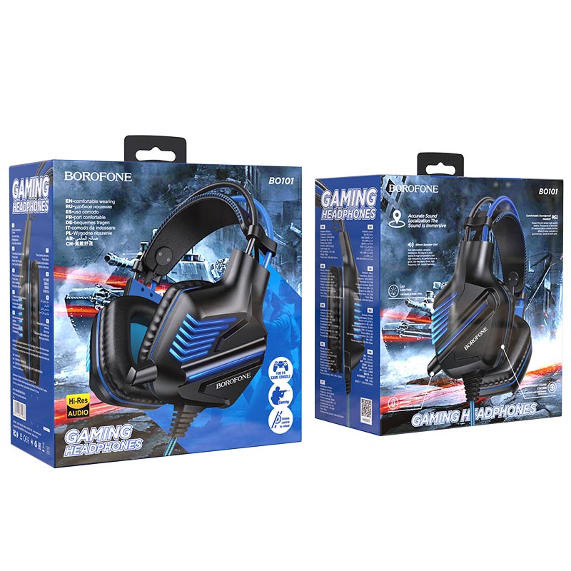 Borofone - BO101 Racing gaming headphones - blue