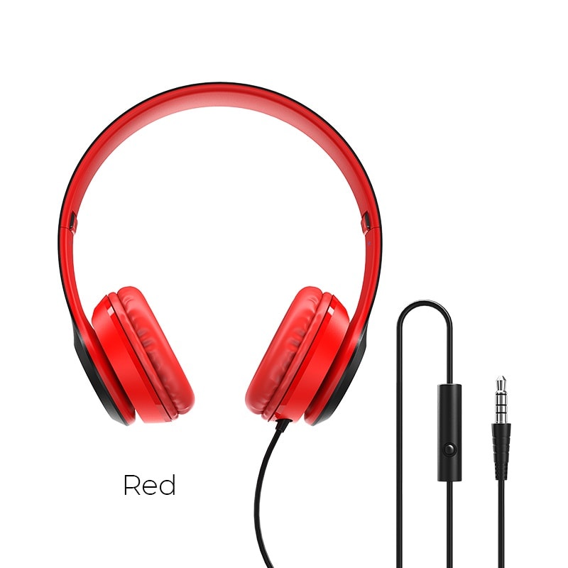 Borofone - BO5 Star sound wired headphones - Rojo