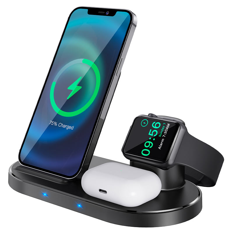 Borofone - BQ10 Wise source 3-in-1 vertical wireless fast charger