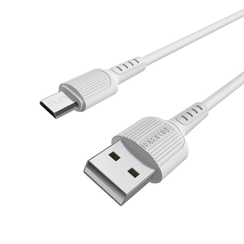 Borofone - BX1 EzSync micro USB cable - Blanco