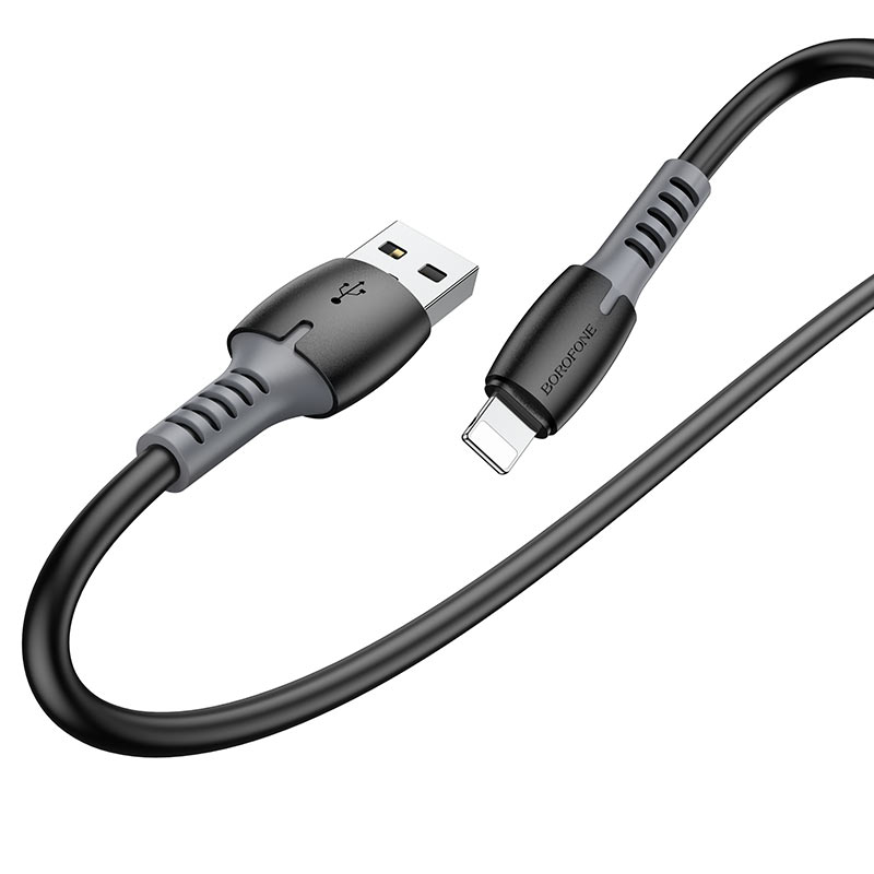 Borofone - BX62 Bonus PD charging data cable for iP - Negro