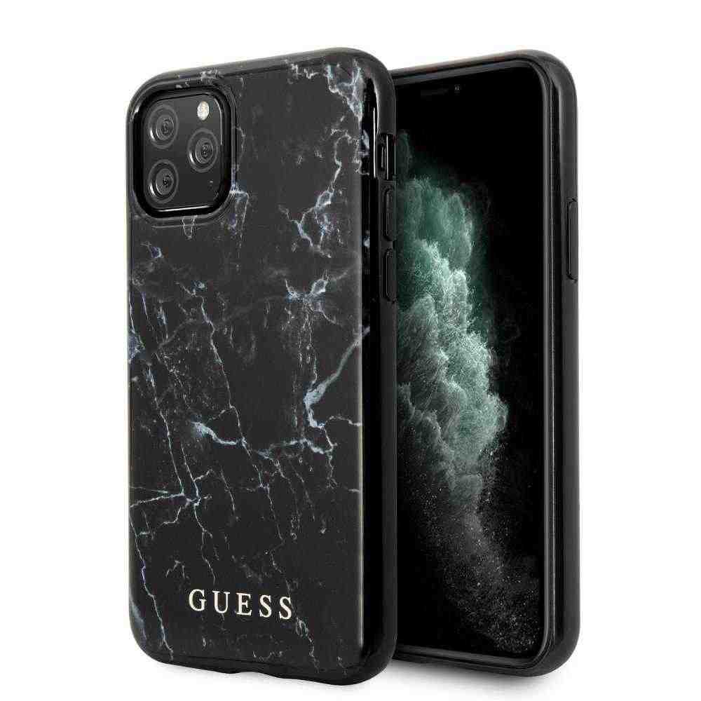 Guess - iPhone 11 Pro - Carcasa Marble Desing Case - Black