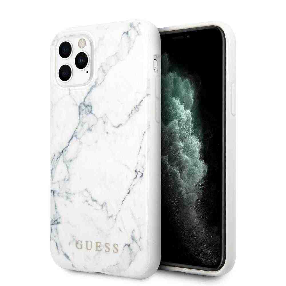 Guess - iPhone 11 Pro - Carcasa Marble Desing Case - White