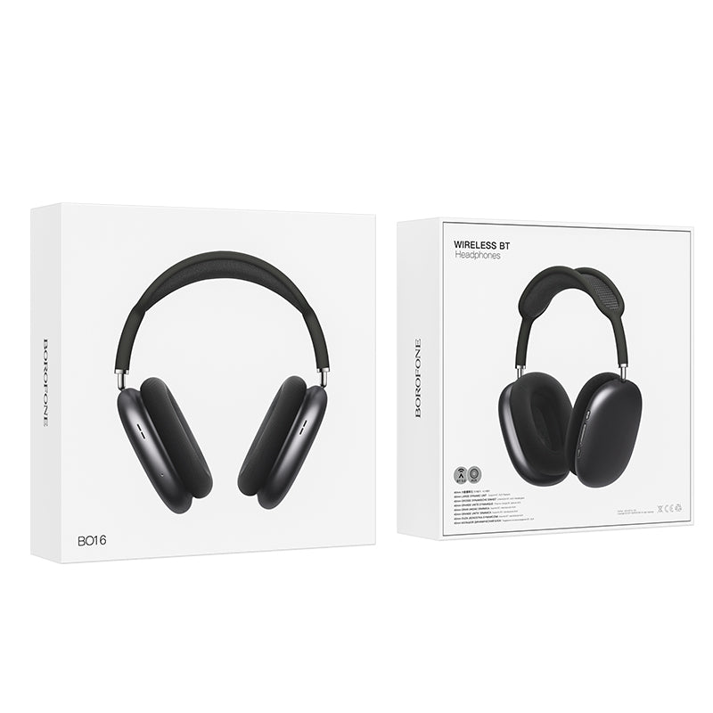 Borofone - BO16 Cool hey BT headphones - dark grey