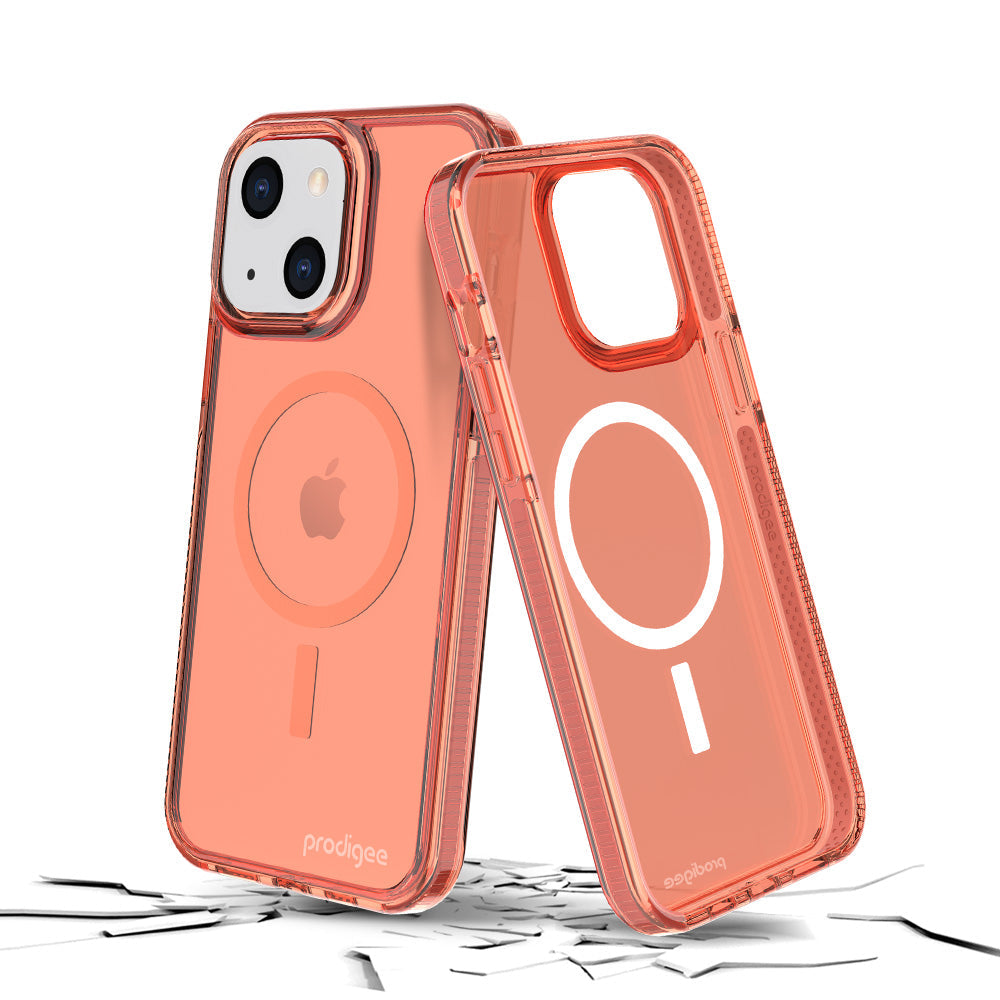 Prodigee - iPhone 14/13 - Carcasa Safetee Neo - Peach + Mag