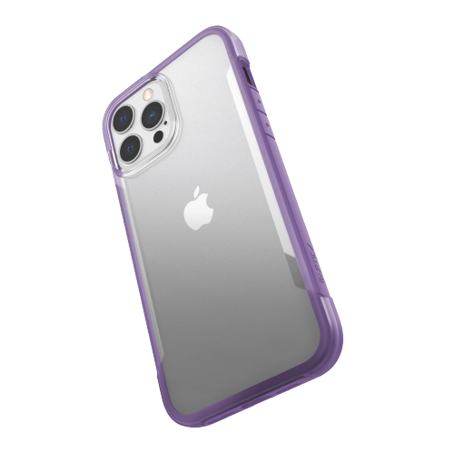 Raptic - iPhone 13 Pro Max - Carcasa Raptic Terrain (100% biodegradable material) - Purple/clear