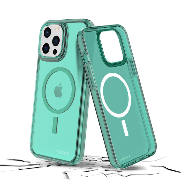 Prodigee - iPhone 13 Pro - Carcasa Safetee Neo - Mint + Mag