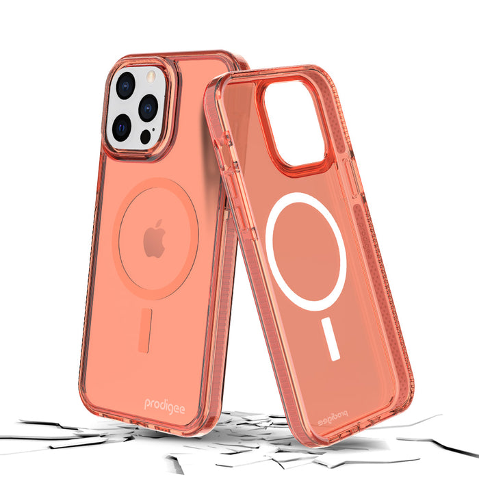 Prodigee - iPhone 13 Pro - Carcasa Safetee Neo - Peach + Mag