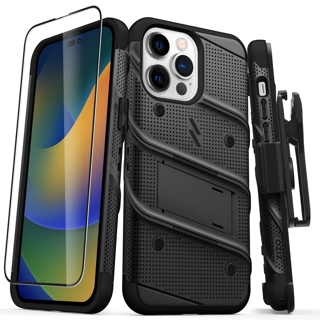 ZIZO - iPhone 14 Pro Max (6.7) - BOLT Bundle Case - Black