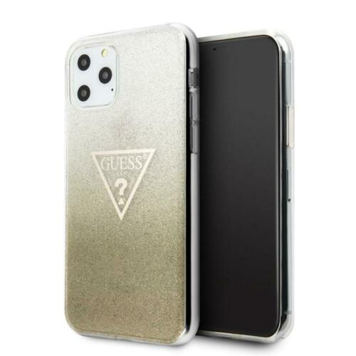 Guess - iPhone 11 Pro - Carcasa Glitter Triangle Logo - Gold