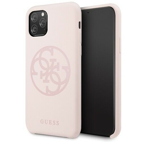 Guess - iPhone 11 Pro - Carcasa Silicon 4G Tone on Tone - Light Pink